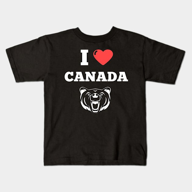 I LOVE CANADA Kids T-Shirt by FromBerlinGift